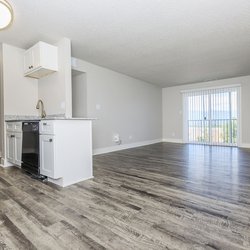 kitchen and living room view at Stone Canyon in beautiful Colorado Springs, Colorado