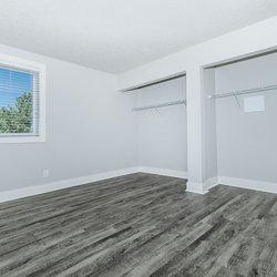 bedroom with large closet